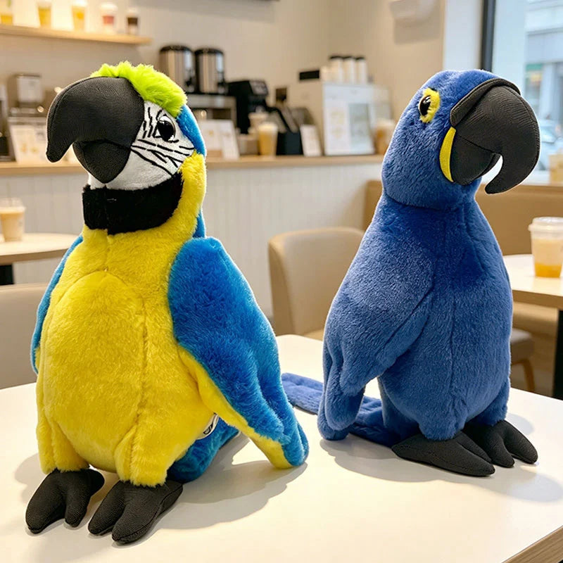 Vibrant Realistic Plush Parrot Stuffed Animal - Image 2