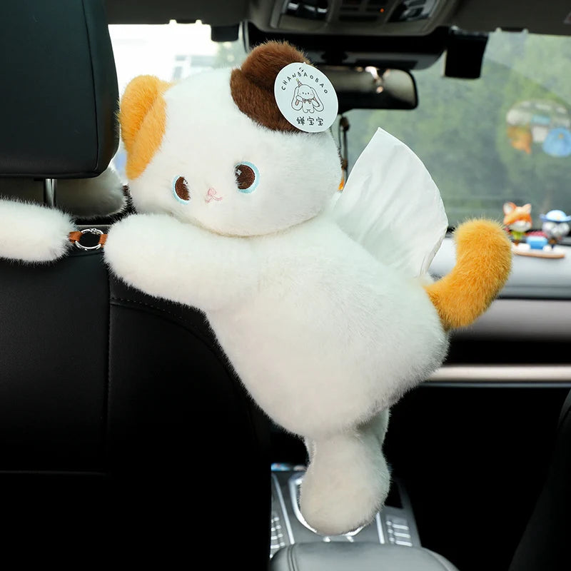 Hanging Plush Raccoon Car Tissue Holder - Image 9