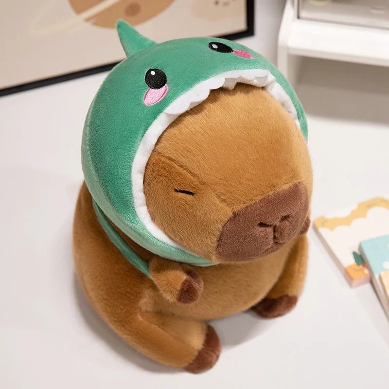 Adorable Capybara Plush in Animal Hats - Image 8
