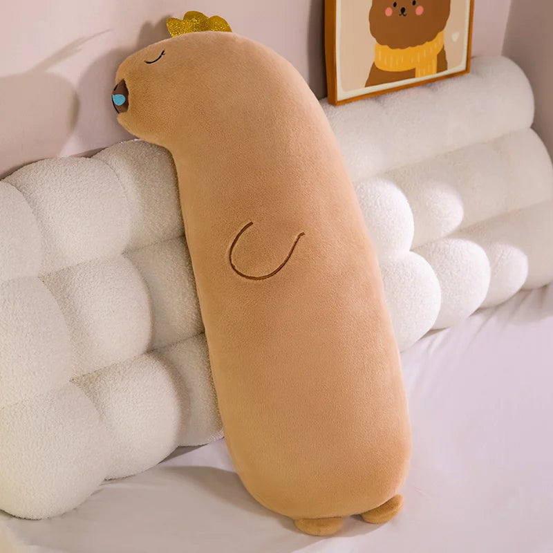 Tan Crowned Capybara Long Plush Pillow - Image 6
