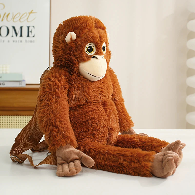 Cute Orangutan Plush Backpack and Matching Bag - Image 4