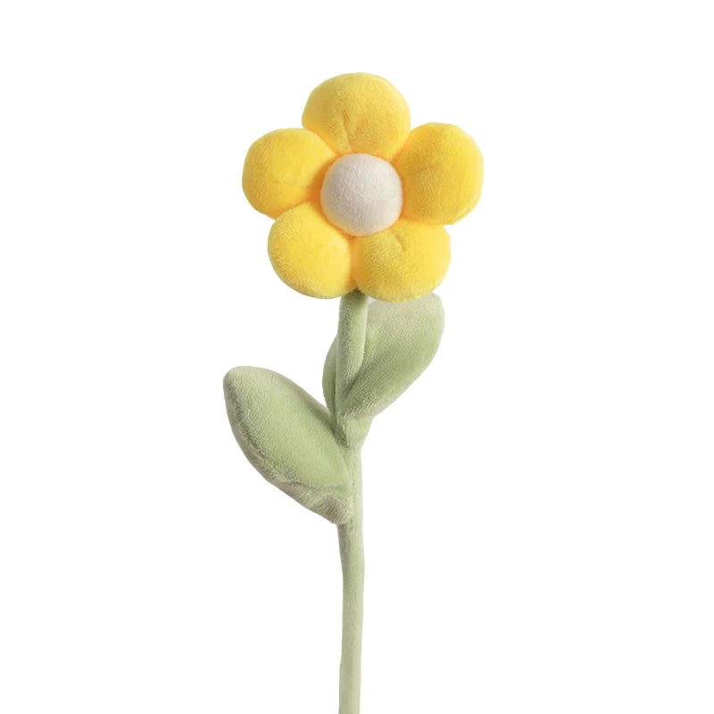 Mixed Pastel Plush Daisy and Tulip Bouquet - Image 11