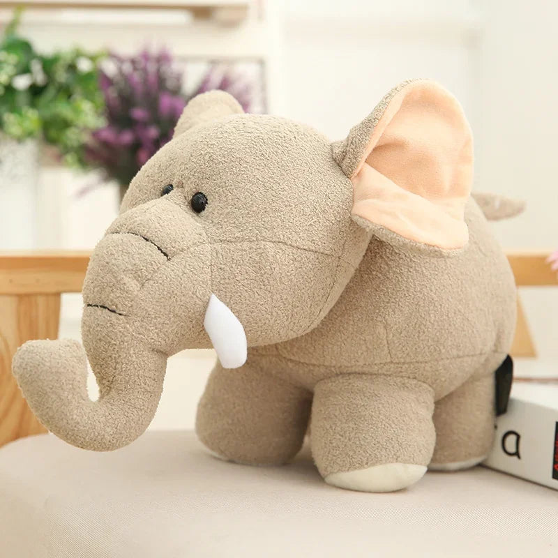 Chubby Safari Animal Plush Toy in Earth Tones - Image 6