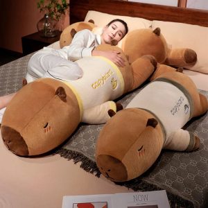 Oversized Capybara Plush Body Pillow with Shirt