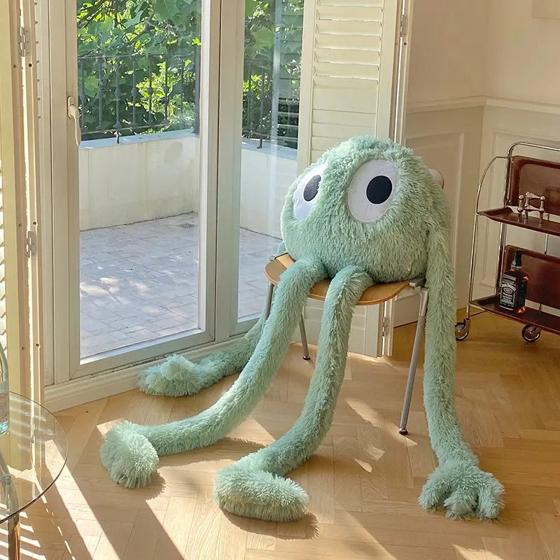 Big-Eyed Black Plush Toy with Long Limbs - Image 3