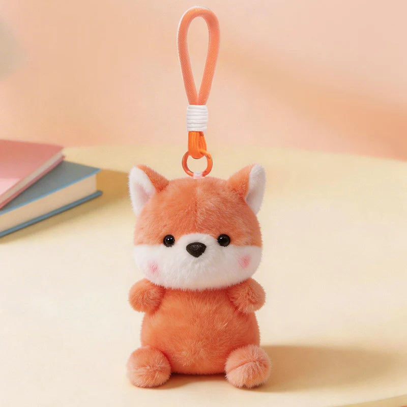 Cute White Chibi Animal Plush Keychain - Image 7