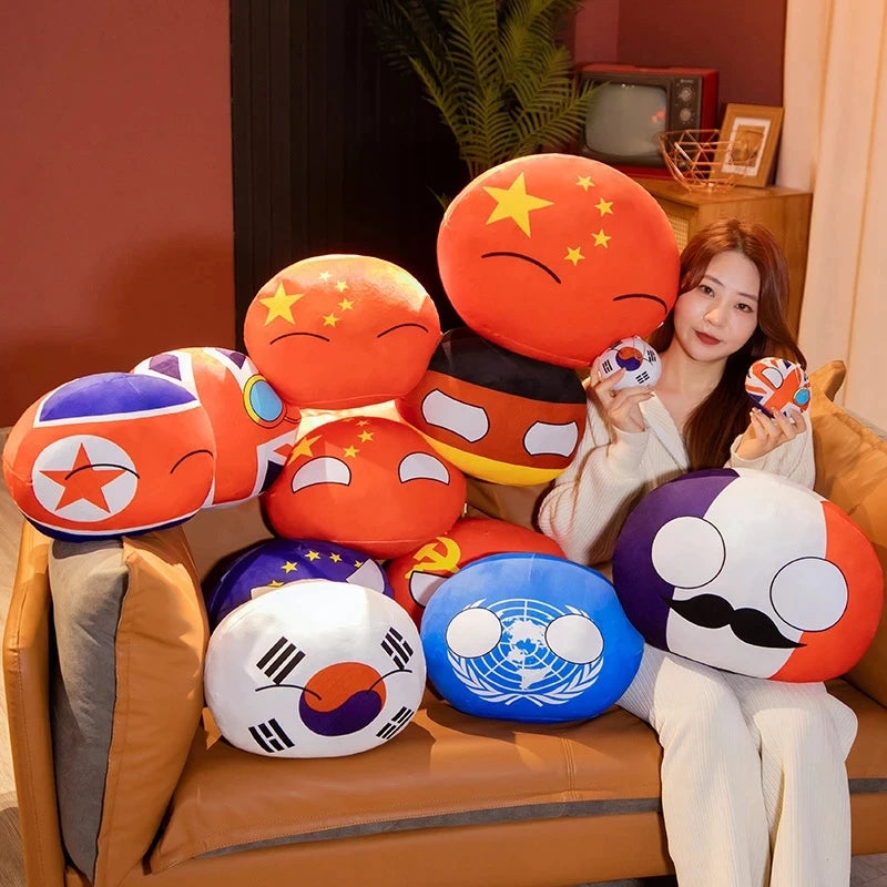 Soft Round Countryball Flag Plush Toy - Image 4