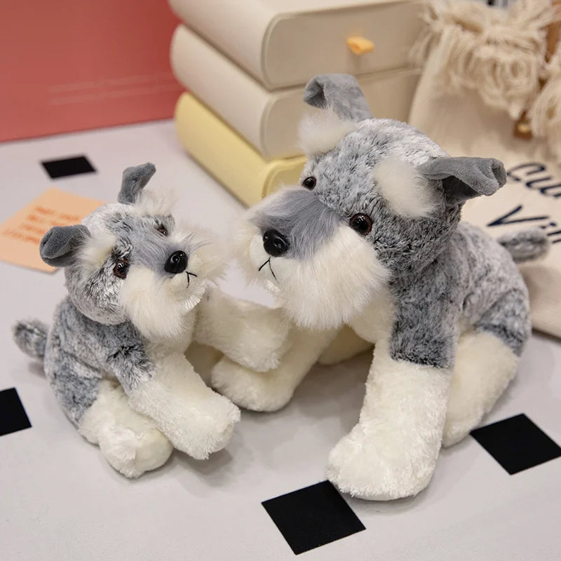 Soft Grey and White Schnauzer Plush Toy - Image 5