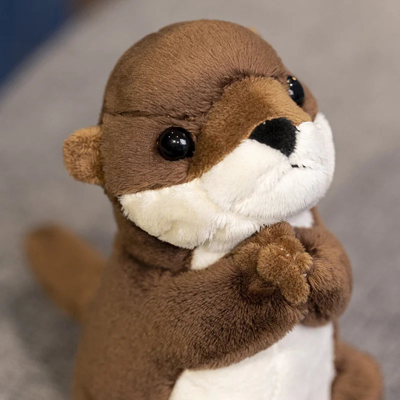 Adorable Standing Brown Otter Plush Toy - Image 5