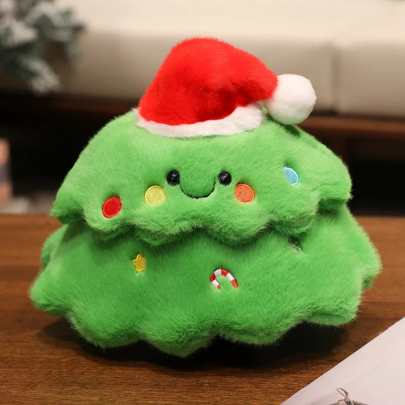 Adorable Christmas Tree Plush with Santa Hat - Image 5