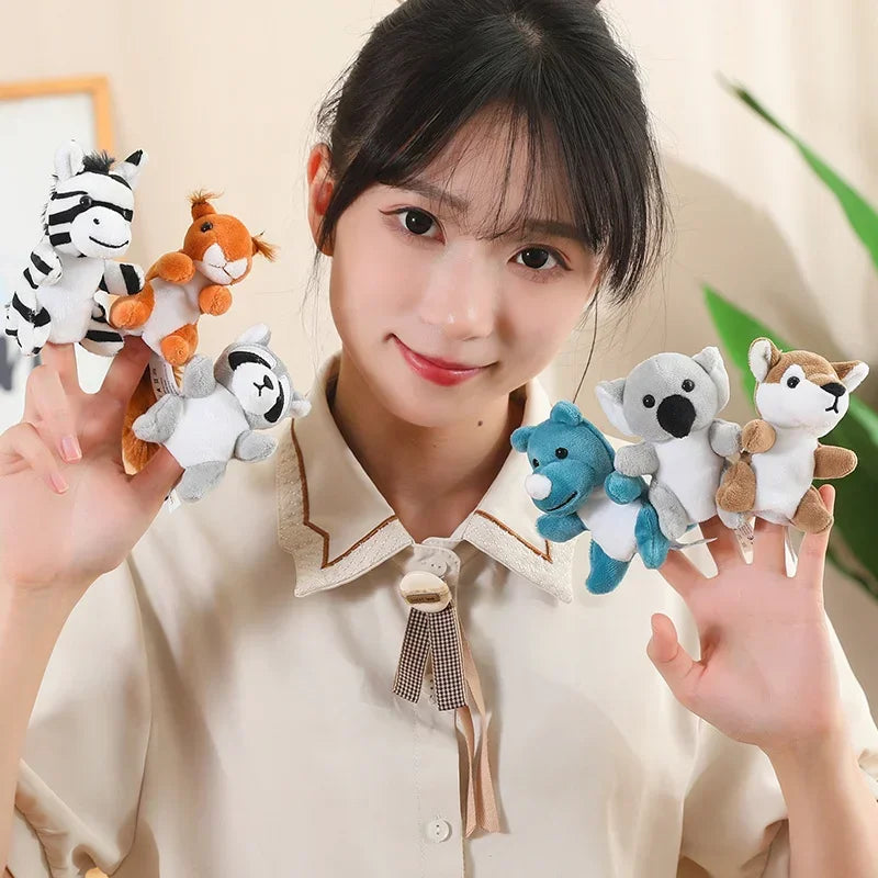 6-Piece Plush Wild Animal Finger Puppet Set - Image 10