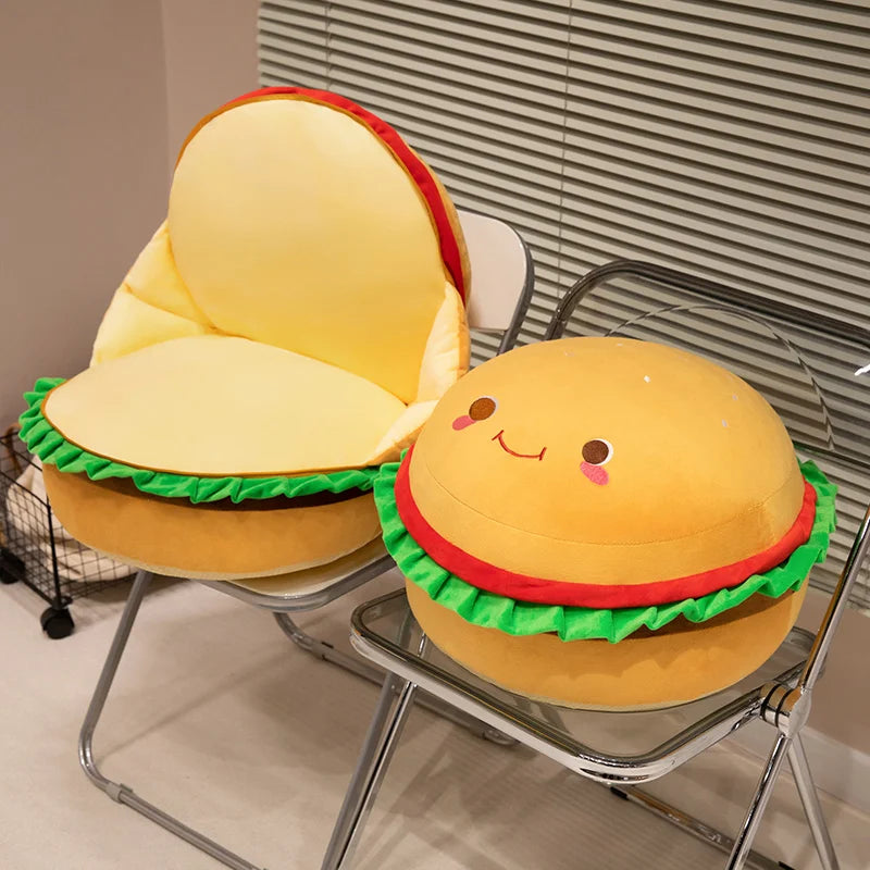 Cute Yellow Hamburger Plush Pillow - Image 3