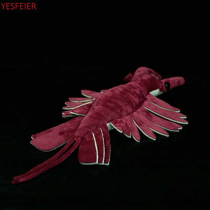 Maroon Anomalocaris Plush with Teeth and Fins - Image 4
