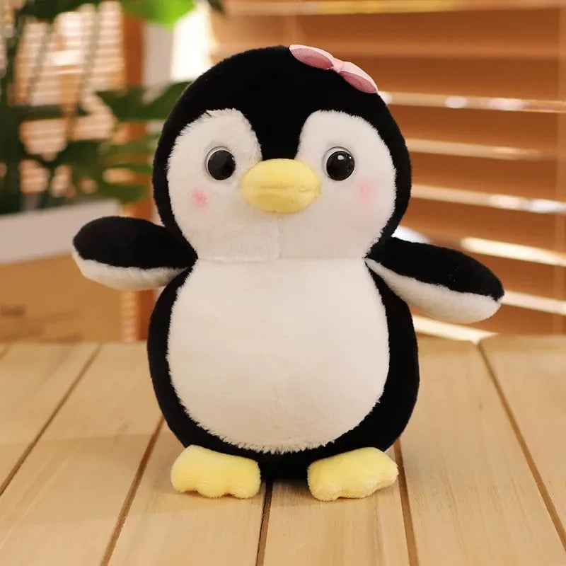 Cute Penguin Plush with Bows and Rosy Cheeks - Image 9