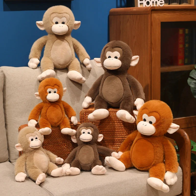 Cute Assorted Brown Monkey Plush Animal