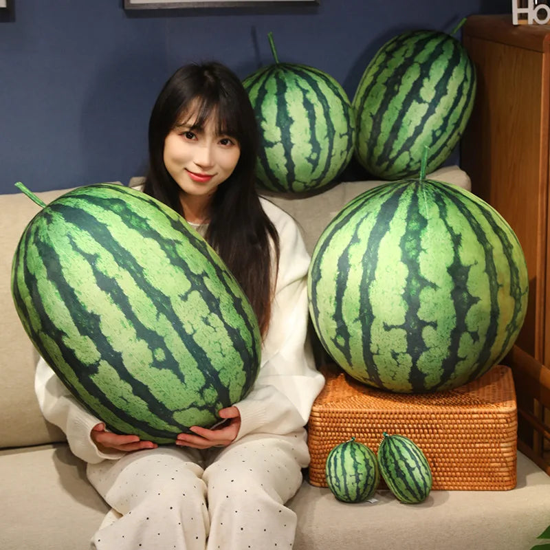 Realistic Watermelon Fruit Plush Pillow - Image 3
