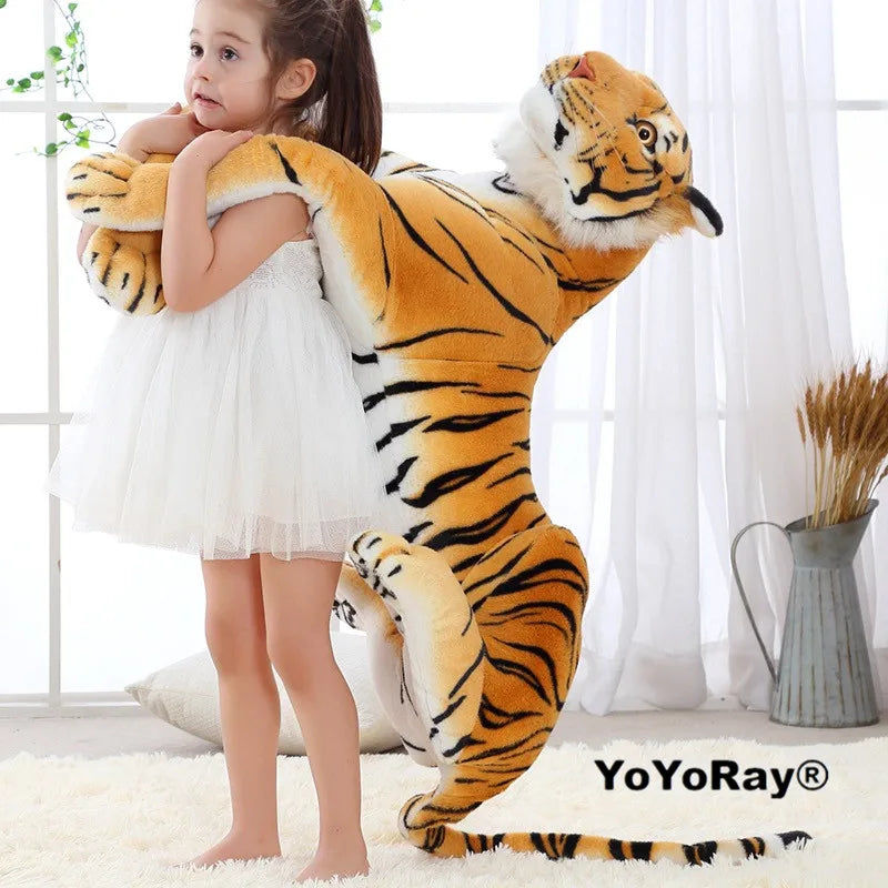 Giant Realistic Orange Tiger Plush Toy - Image 6