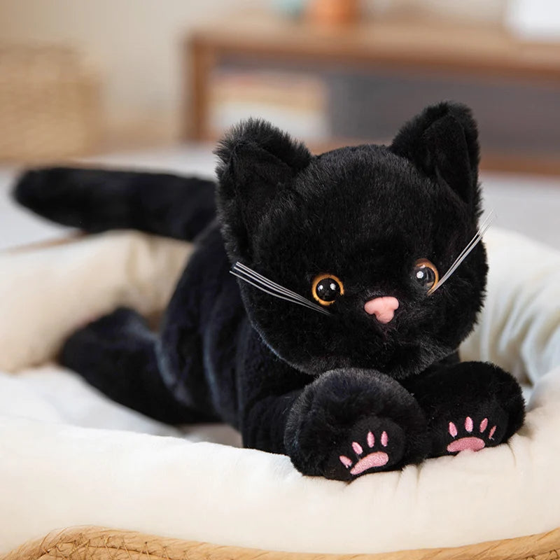 Soft White Plush Cat with Heterochromia Eyes - Image 11
