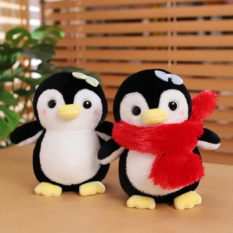 Cute Penguin Plush with Bows and Rosy Cheeks - Image 2