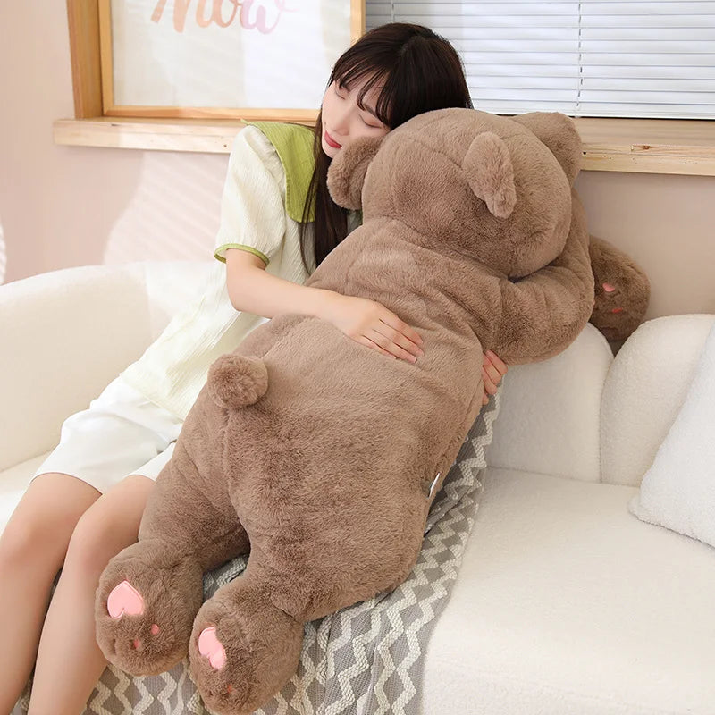 Soft Giant White Plush Bear Cuddle Pillow - Image 5