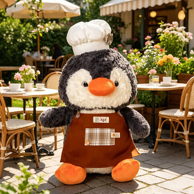 Cute Baker Penguin Plush Toy with Chef Hat - Image 6