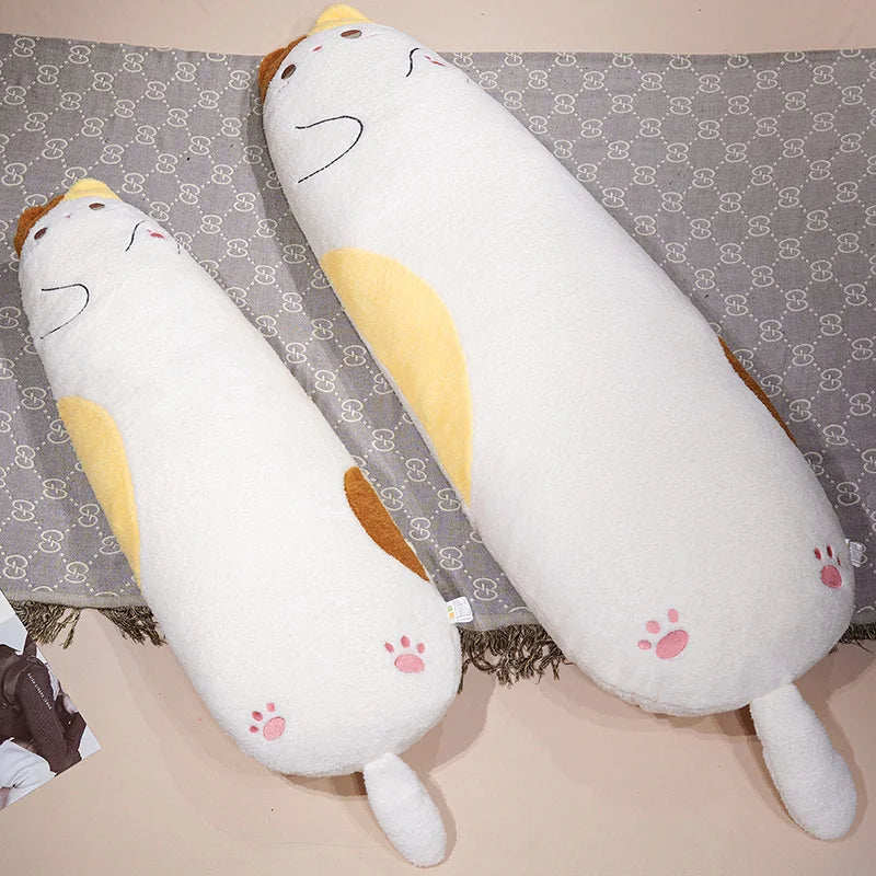 Cute Long Beige Bear Plush Body Pillow - Image 5