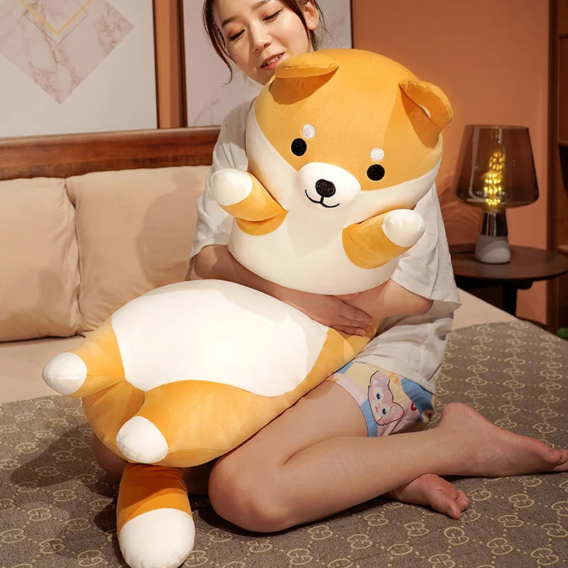 Cute Orange Shiba Inu Plush Body Pillow - Image 2