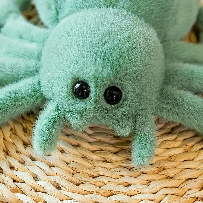 Cute Fuzzy Spider Plush with Red Heart - Image 4