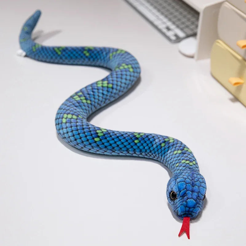 Vibrant Scale Pattern Plush Snake - Image 14