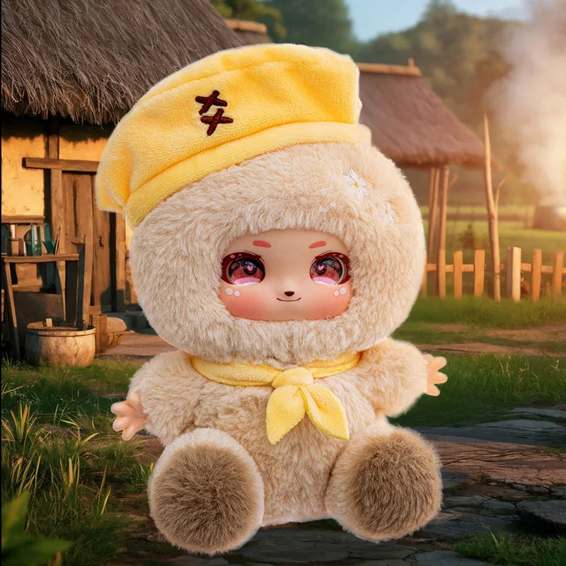 Gothic Maroon Faux Fur Plush Figure - Image 11