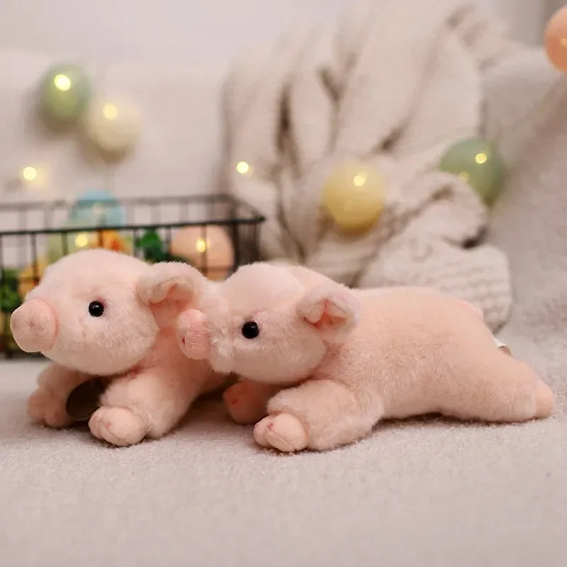 Adorable Pale Pink Plush Piglet - Image 4