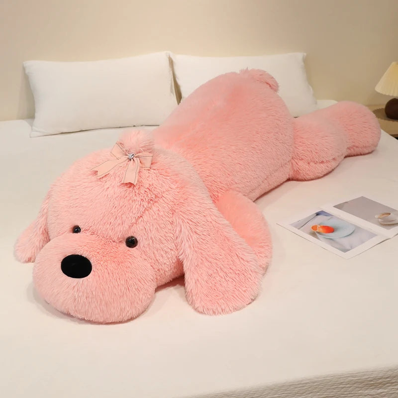 Oversized Fluffy Gray Elephant Body Pillow - Image 8