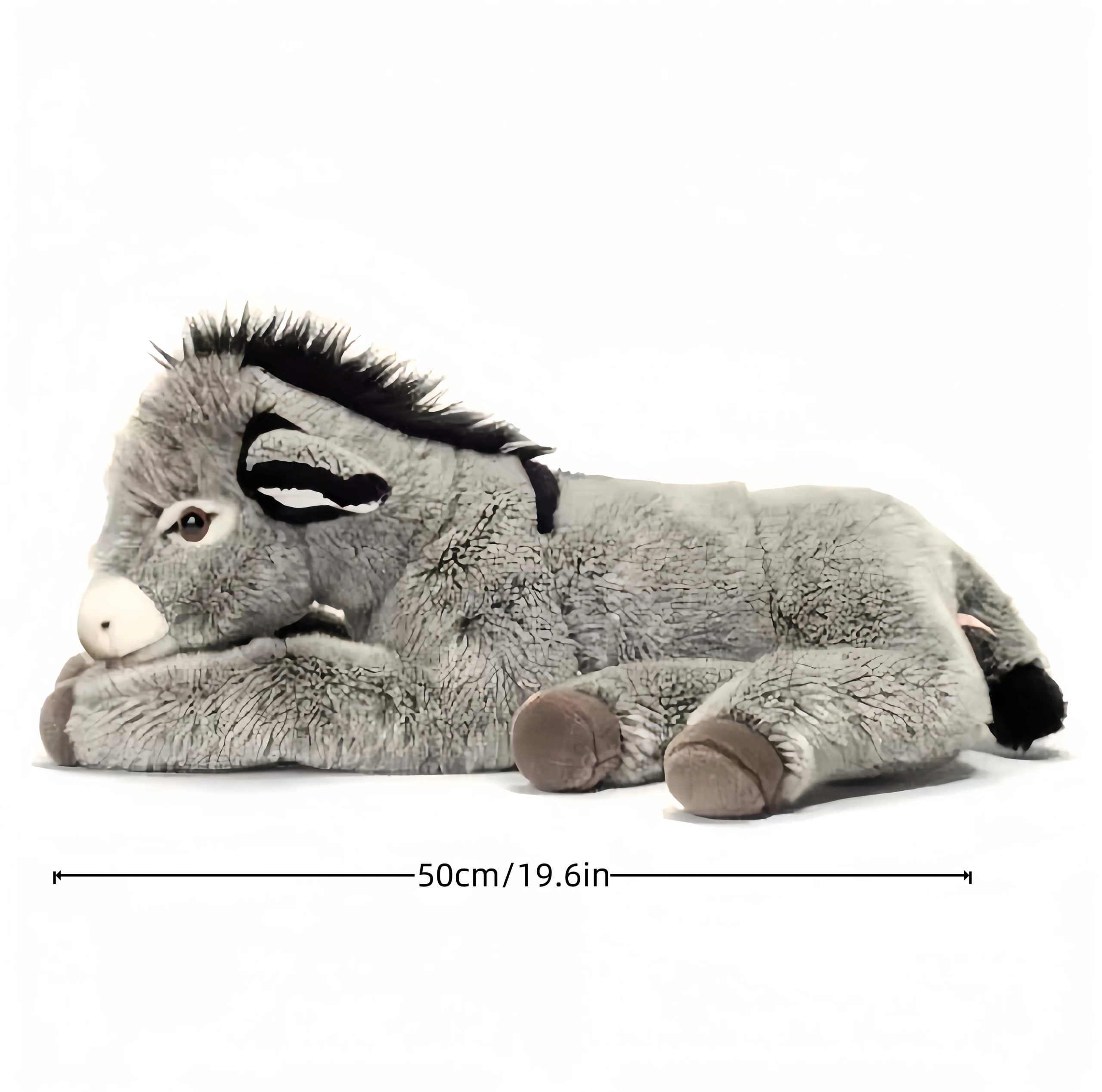 Oversized Gray Plush Lying Donkey - Image 7