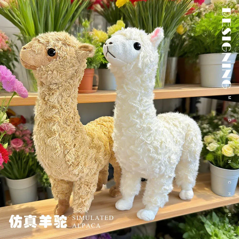 White Alpaca Plush Toy with Pink Ears - Image 3