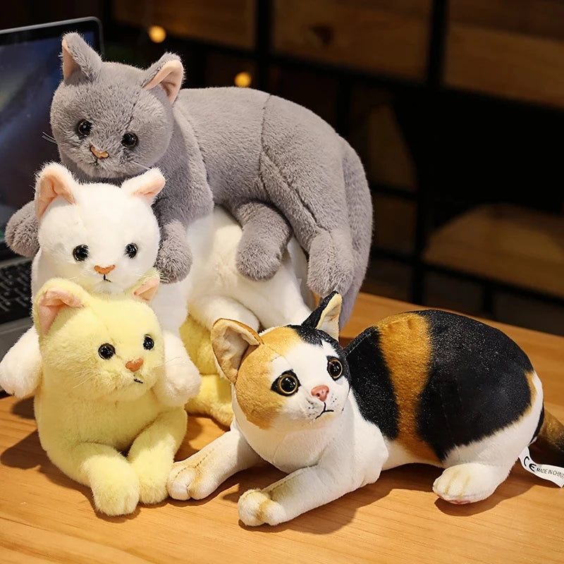 Soft Grey Lying Cat Plush - Image 4