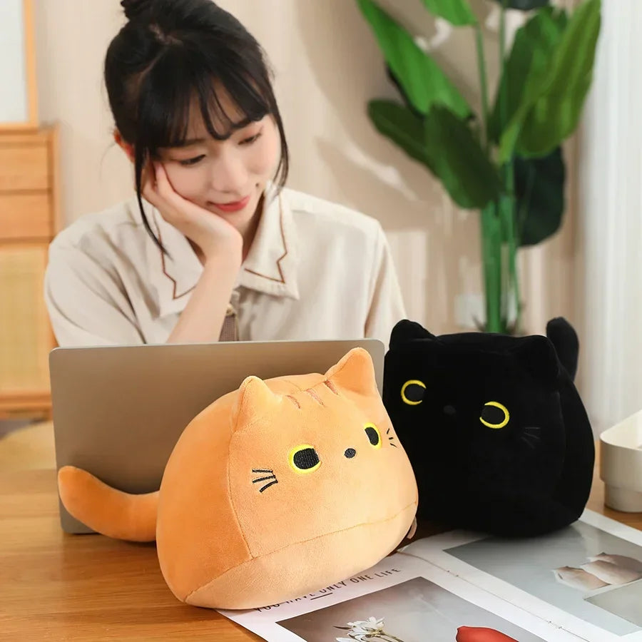 Kawaii Chubby Cat Plushie & Keychain Set - Image 2