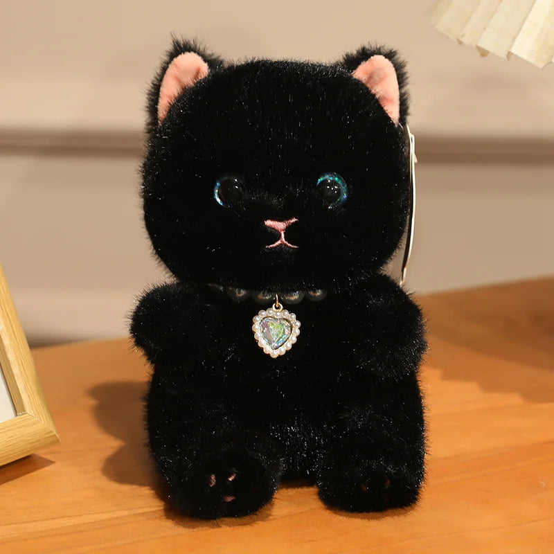 Adorable Cat Plush Toys with Glitter Heart Collar - Image 8