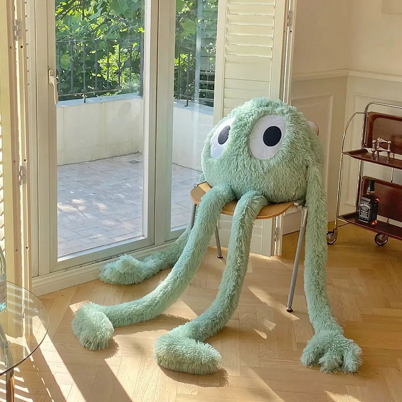 Big-Eyed Black Plush Toy with Long Limbs - Image 8