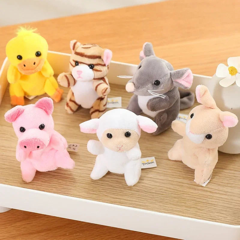 Set of 6 Safari Animal Plush Finger Puppets - Image 3