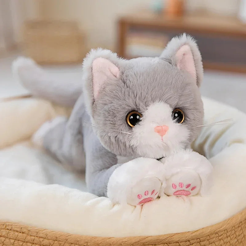 Adorable Lying Tuxedo Cat Plush Toy - Image 7