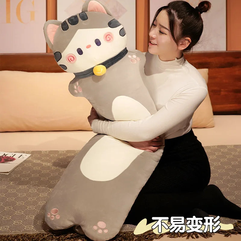 Long and Plump Kawaii Cat Plush Pillows - Image 5
