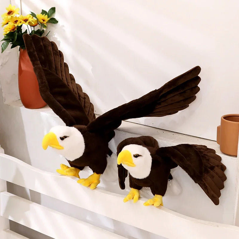 Realistic Bald Eagle Plush Toy with Spread Wings - Image 6