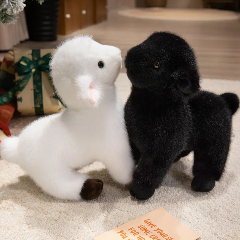 Fluffy White Plush Lamb Stuffed Animal - Image 2