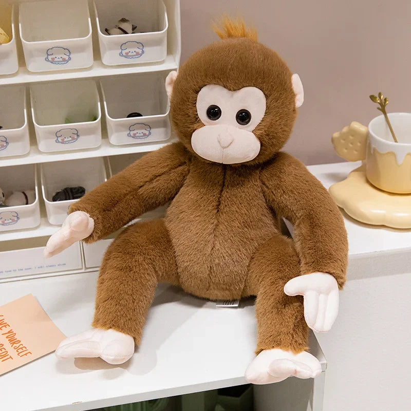 Large Brown Monkey Plush Toy - Image 6