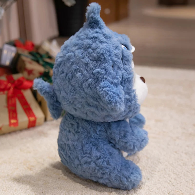 Cute Fluffy Husky in Blue Shark Costume - Image 6