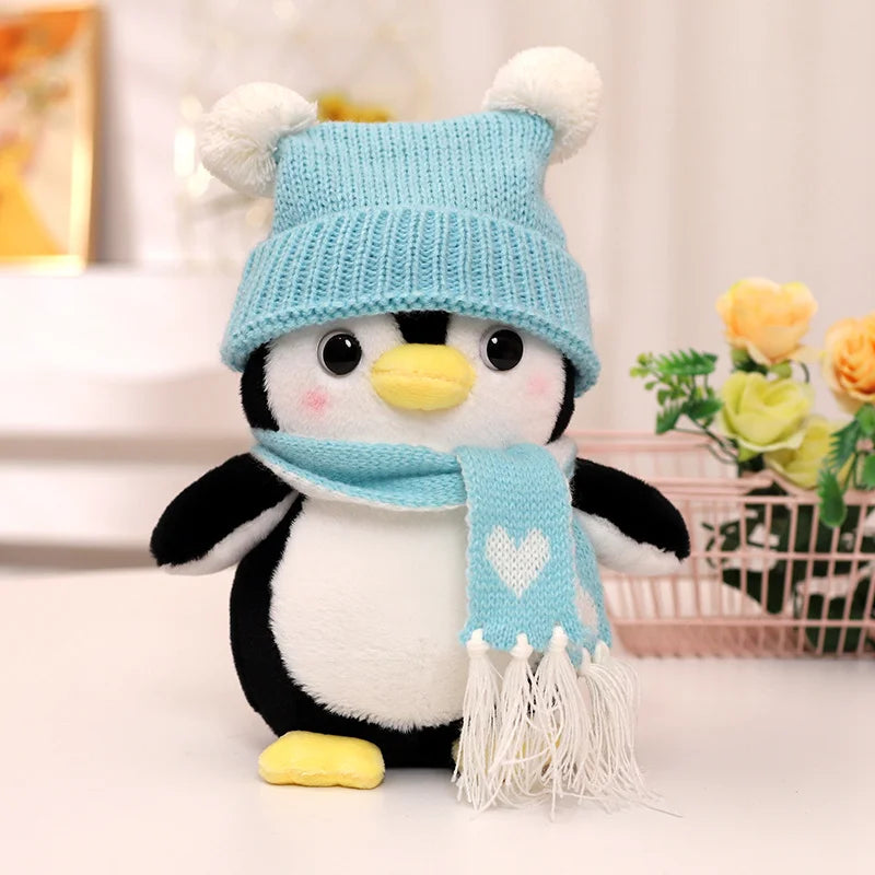 Plush Penguin Pair with Knitted Pom-Pom Hats - Image 8