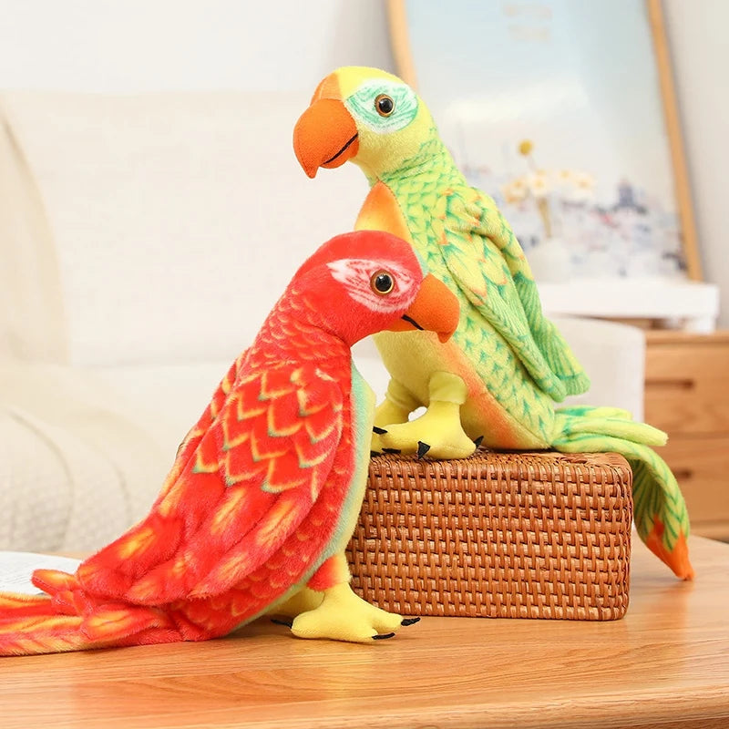 Colorful Blue and Yellow Parrot Plush Toy - Image 3