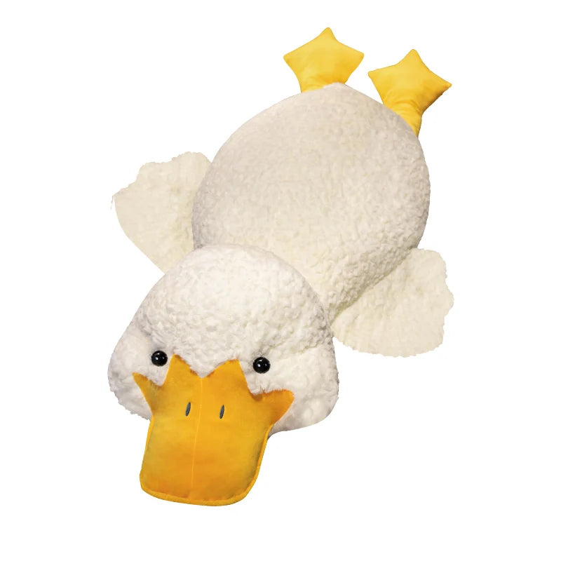 Oversized Fluffy White Duck Body Pillow Plush - Image 7