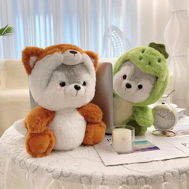 Cute Plush Animal with Pink Pig Costume - Image 3