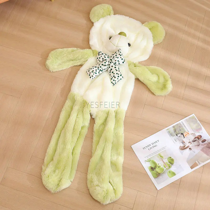 Two-Tone Plush Bear Hot Water Bottle in Pink - Image 9